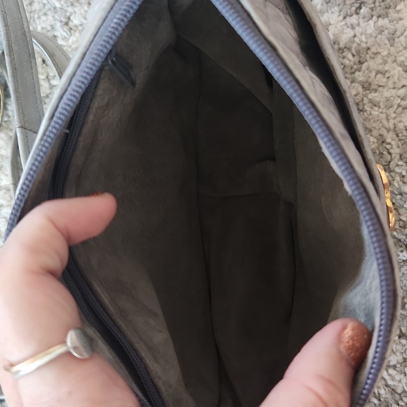 Vintage Gray Quilted Eel Skin Shoulder Bag - Picture 5 of 12